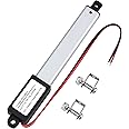 NORJIN DC12V 3inch Stroke Min Linear Actuator with Mounting Bracket 64N/14lbs Speed 15mm/s, Waterproof Electric Actuator Moto