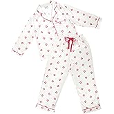 Bella Sleep + Spa Satin Pajamas for Women - 2-Piece Long Sleeve Full Length Luxury Pajama Set, Medium, Moroccan