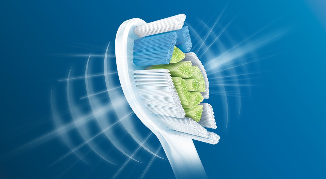 Philips Sonicare W DiamondClean - Genuine Replacement Electric Toothbrush Heads, White, 4 Pack One Year Supply, HX6064/65