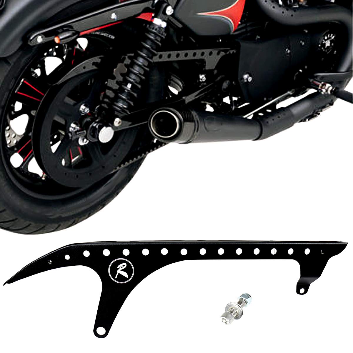 Rear Pulley Guard Black Drive Pulley Cover For Harley