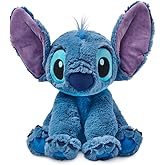 Disney Store Official Stitch Medium Soft Toy for Kids, Cuddly Character with Fuzzy Texture and Embroidered Details, Flexible Floppy Ears, Disney Plushy Suitable for All Ages.