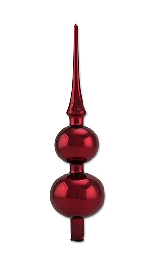 Thüringer Glas Design A036-0140-999 Doppelspitze 31 cm, Burgund Glanz