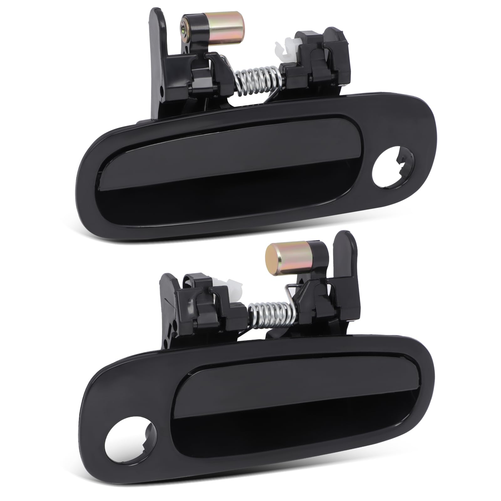 Photo 1 of cciyu Door Handle - Exterior Door Handle Set (2-Piece) for 1998-2002 for Toyota for Corolla - Front Driver Left & Passenger Right Side Black Replacement Handles