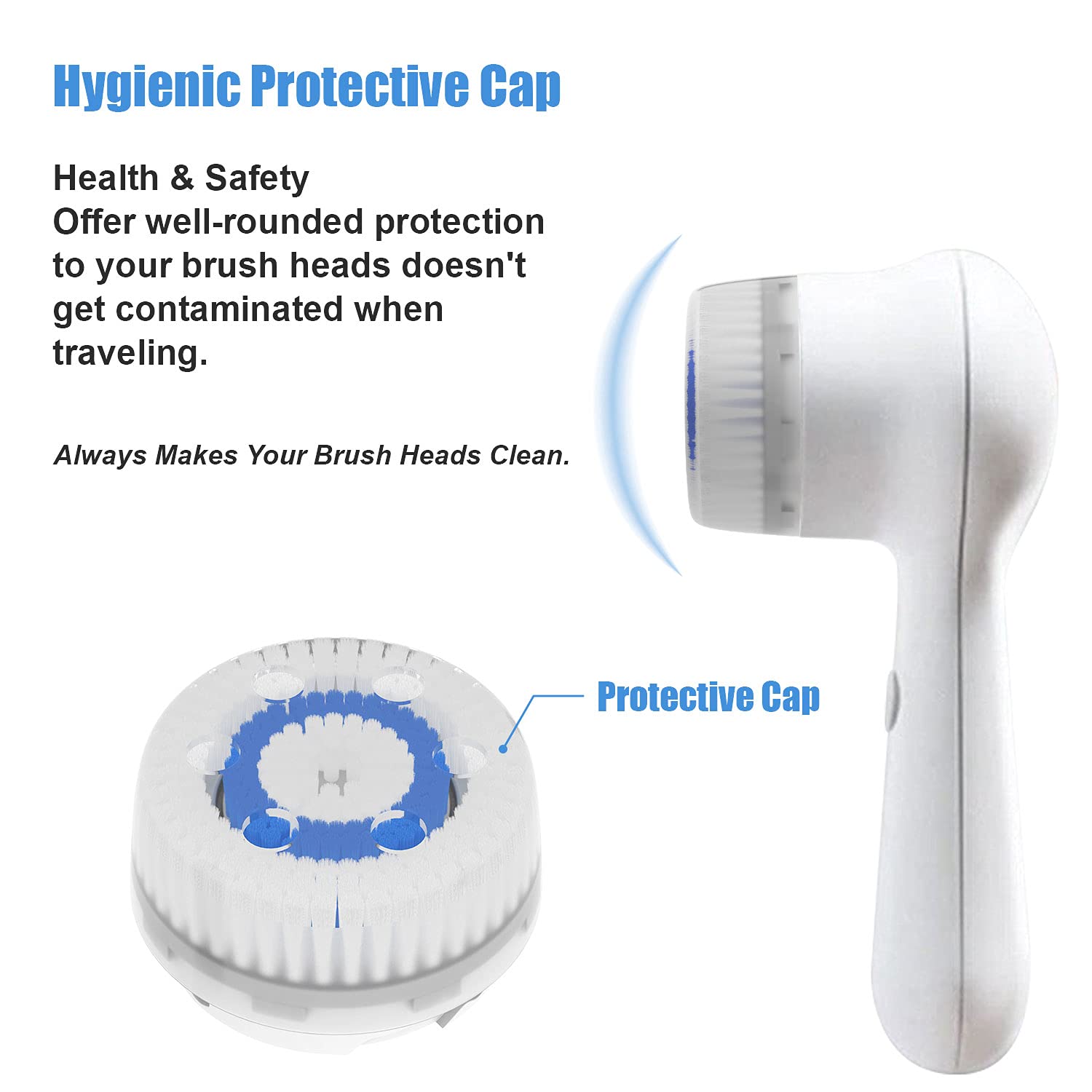 Sierra Clean Replacement Facial Cleansing Brush Heads compatible with Deep Pore Brush Head, 4 pack: Beauty