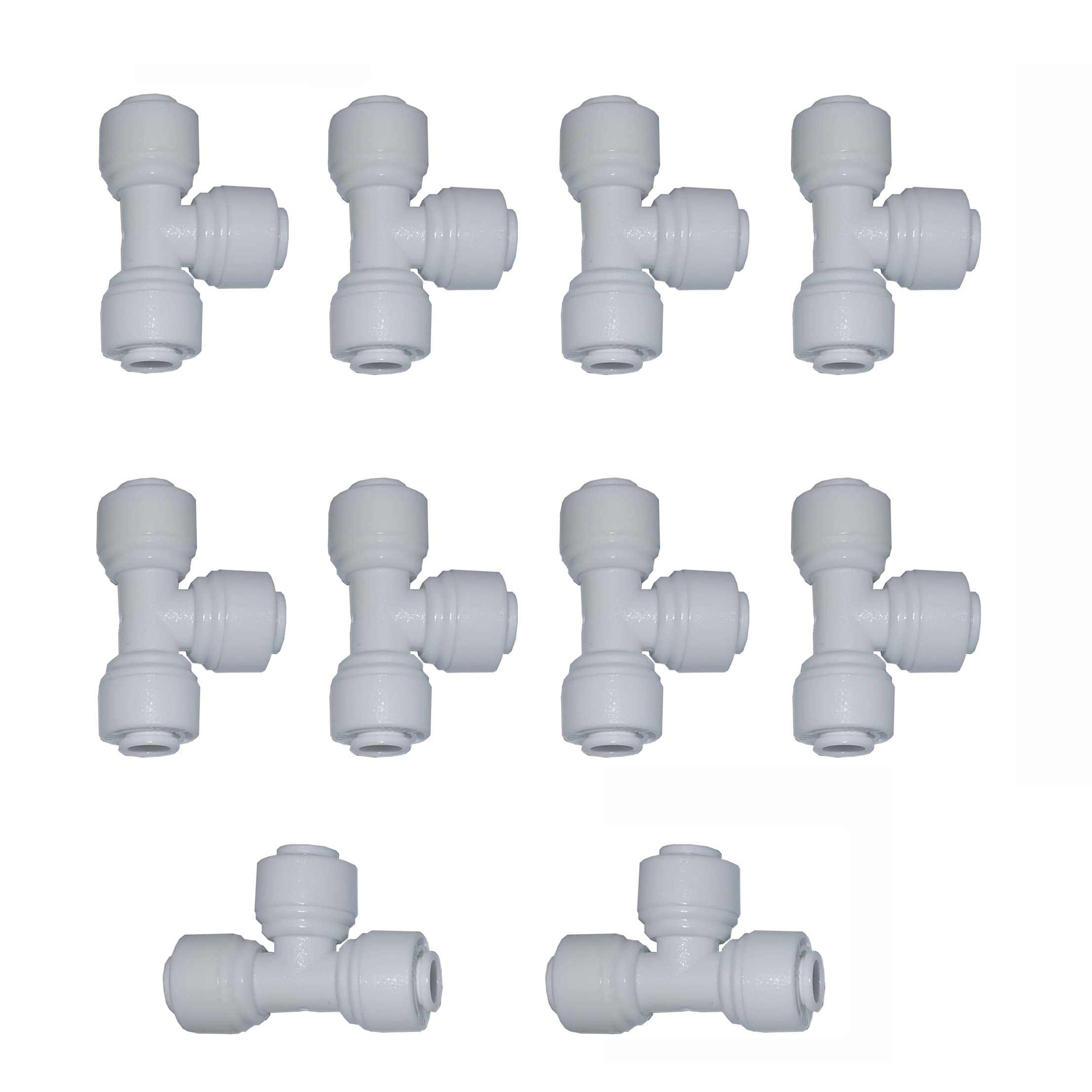 Photo 1 of Malida 1/4" Tee 3 Way Tube Quick Connect Push Fit RO Water Reverse Osmosis System set of 10