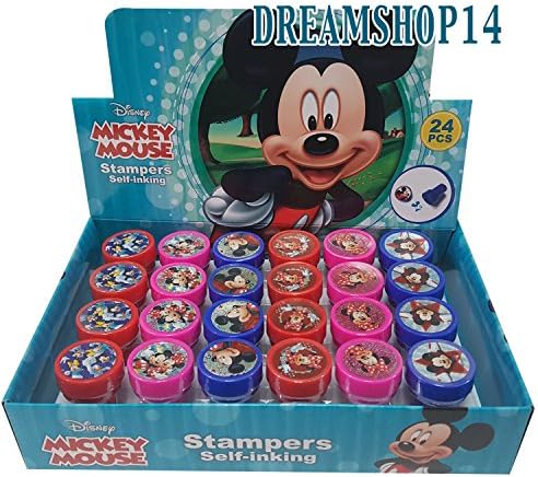 Disney's Mickey Mouse Self-inking Stamps Birthday Party Favors 24 Pieces (Complete Box)
