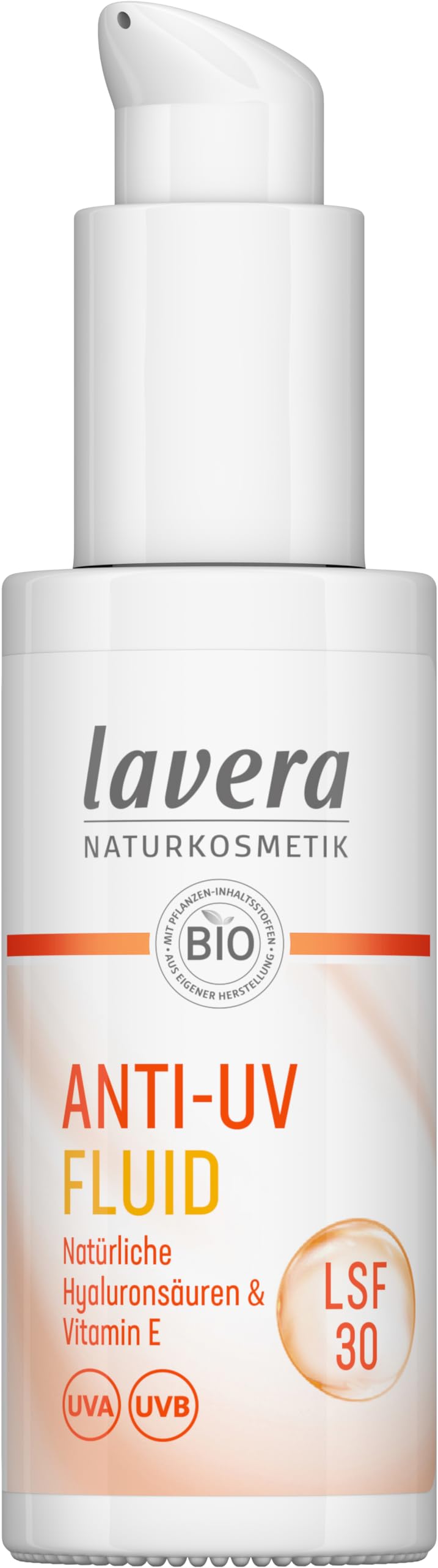 lavera Anti-UV Fluid SPF 30 - protects against UV rays - mineral protection - against sun-induced skin ageing - vegan - natural cosmetics - 30 ml