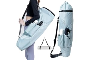 Uhawi Yoga Mat Bag, with Water Bottle Pocket and Big Wet Pocket & Yoga strap & Large Capacity, Stylish & Functional Fitness Mat And Essential items for Women & Men