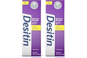 DESITIN WSED Maximum Strength Baby Diaper Rash Cream with 40% Zinc Oxide for Diaper Rash Relief & Prevention (2 Pack)