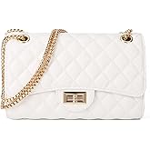 Gladdon Quilted Crossbody Purse for Women Trendy Ladies Shoulder Bag with Chain Designer Purses