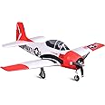 Fms Rc Planes for Adults Remote Control Airplane T28 Trojan V2 800mm (31.5") Wingspan Red Warbird 4 CH PNP Without Reflex V2 (No Radio, Battery, Charger)