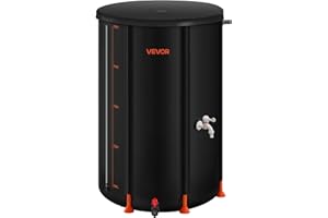 VEVOR Collapsible Rain Barrel, 66 Gallon Portable Rain Water Collection Barrel, 500D PVC Rainwater Collection System, Garden 