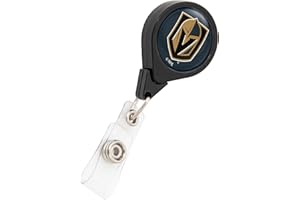 Desert Cactus Las Vegas Golden Knights NHL Team Retractable Badge Holder NHL Team ID Reel with Ticket Clip for Lanyard, Work, School & Office Access