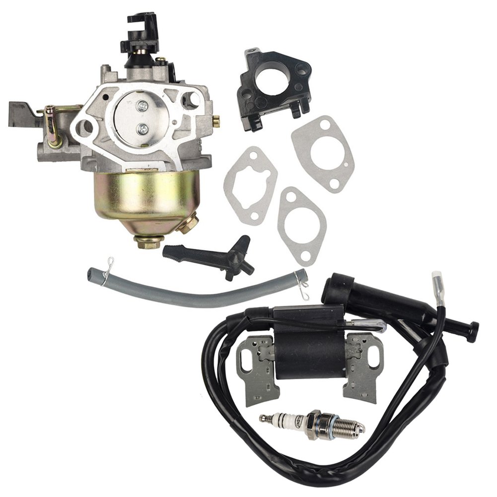 OuyFilters OxoxO Pack of Carburetor with Ignition Coil Spark Plug Compatible with Gx340 Gx390 11hp 13hp Engine Lawn Mower