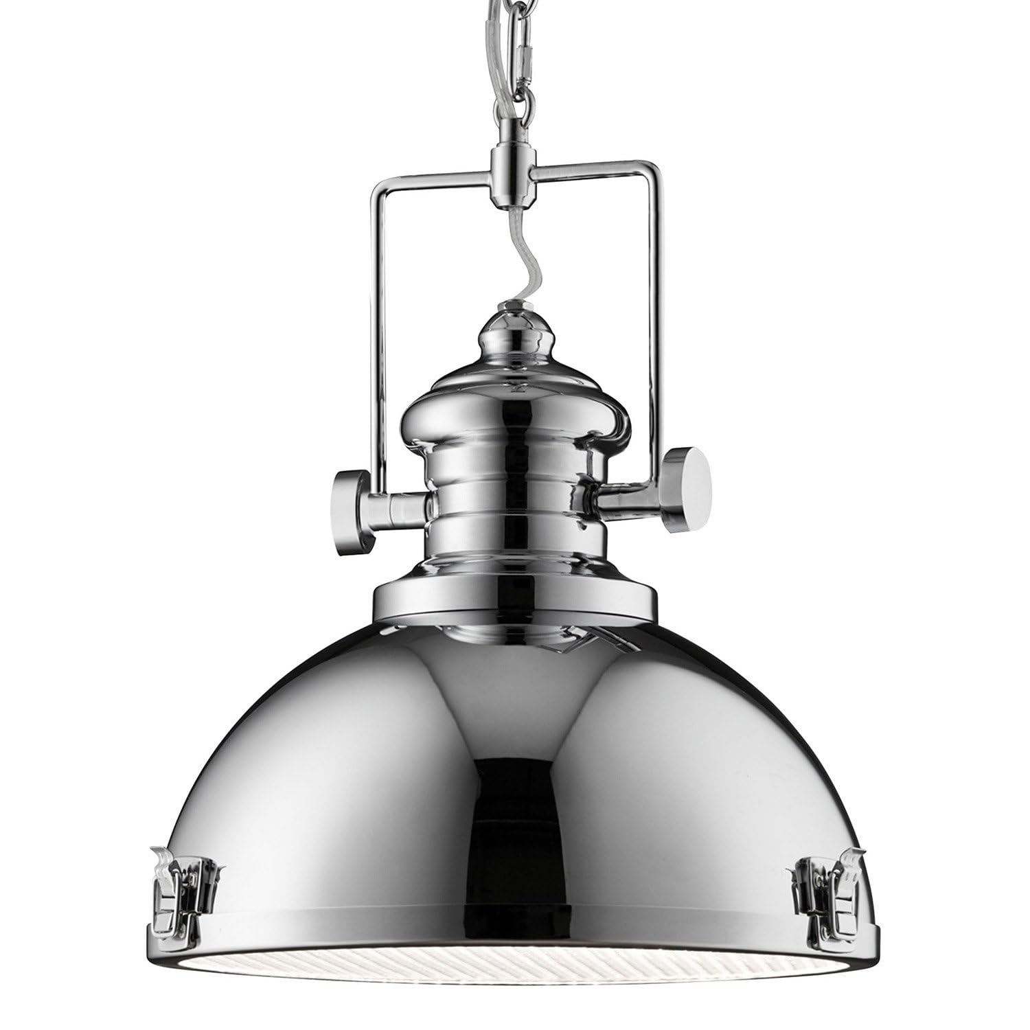 Led Decore 2297CC Chrome Industrial Pendant Ceiling Light