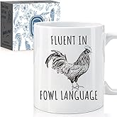 Kaimaloke Fun Gag Fluent In Fowl Language Chicken Lover Gifts for Farmer Country Girl, Novelty Birthday Gifts for Chicken Lady Women Mom Bestfriend Sister Girlfriend Wife Lady Daughter Friends-42