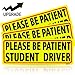 BOKA Student Driver Magnet Safety Sign Vehicle Bumper Magnet - Car Vehicle Reflective Sign Sticker Bumper for New Drivers - Set of 3