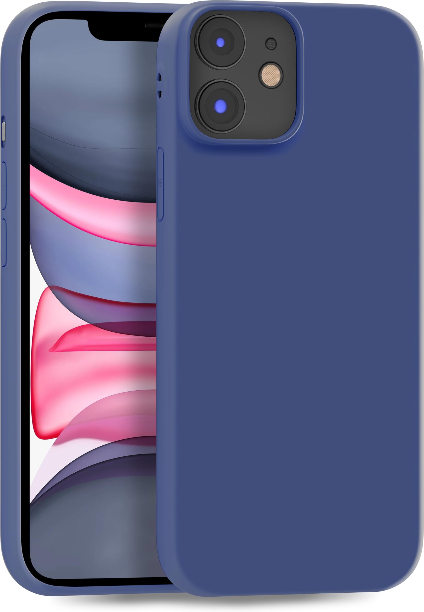 MyGadget TPU Case for iPhone 11 - [ Camera Protection & Anti Fingerprint ] - Silicone Cover with Soft Touch & Anti Scratch Shell - Matte Dark Blue