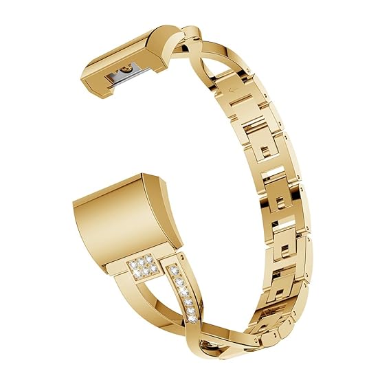 Gimartuk Metall Bands für Fitbit Laden 2, Ersatz Laden 2 Armbanduhr Bands Edelstahl Armband Armreif Armband Zubehör Gurt für 