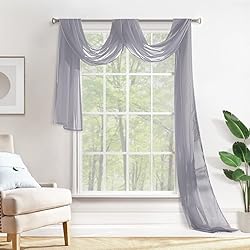 MIULEE Luxury Window Scarf Sheer Voile Elegant