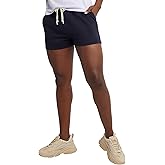 Hanes Womens Essentials Drawstring Shorts, Cotton Shorts for Women, Adjustable Shorts