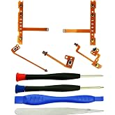 5 in1 Replacement Part Kit Button SL SR ZL ZR L Key Ribbon Flex Cable for Nintendo Switch Joy Con, For NS OLED Controller, Tools Included