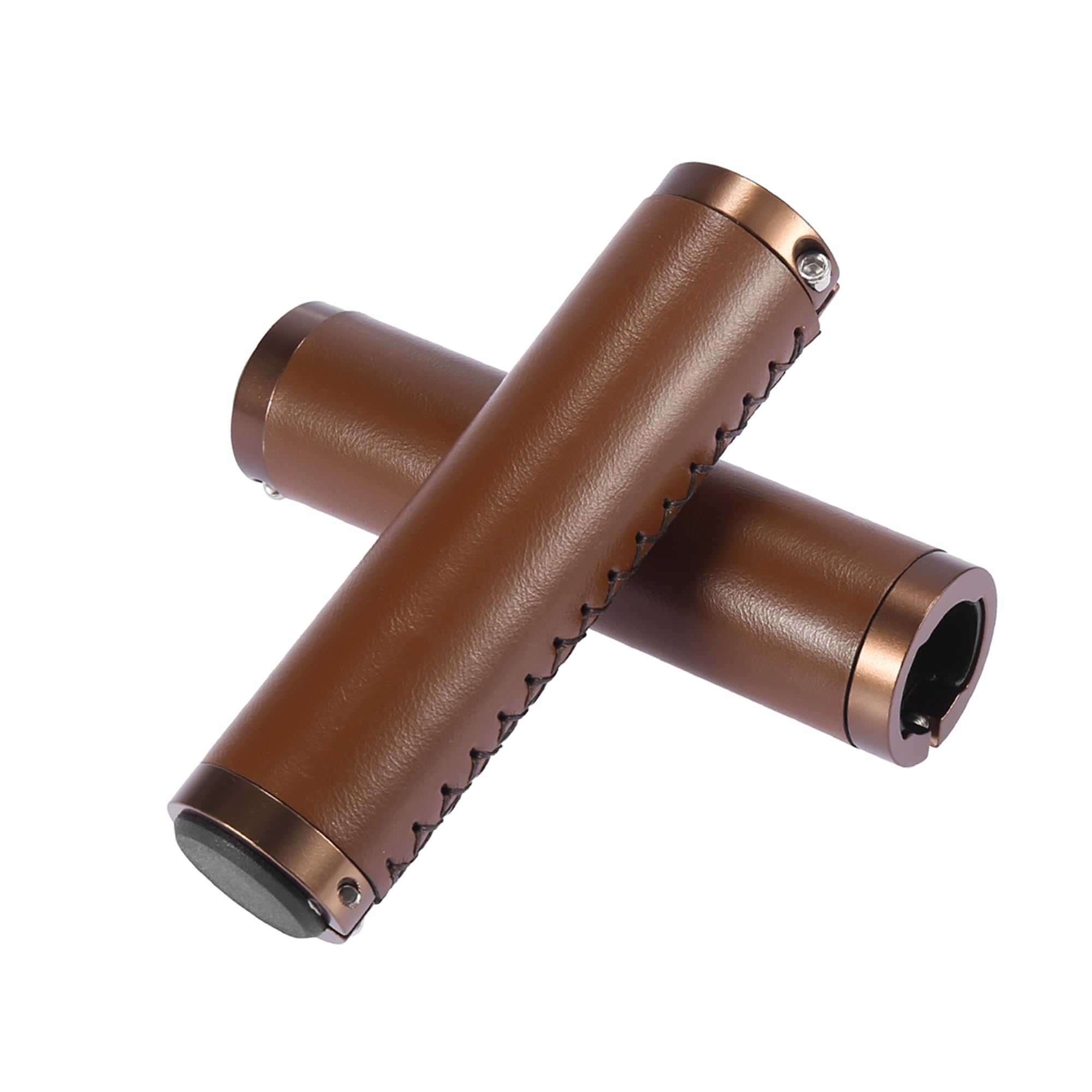 A ABSOPRO Bike Handlebar Grips Cover PU Leather (Set of 2)