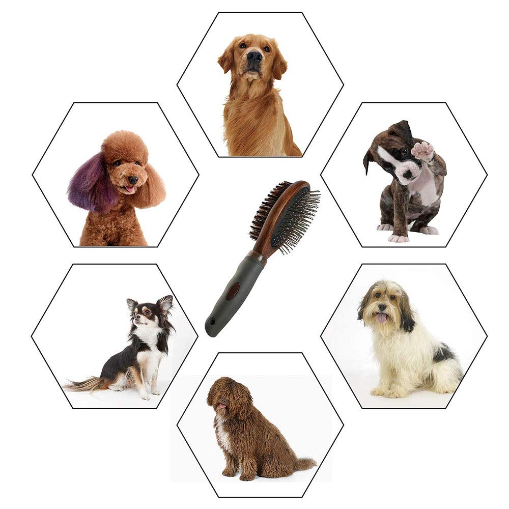Onebarleycorn Double Side Pet Grooming Brush Dogs Comb And Brush