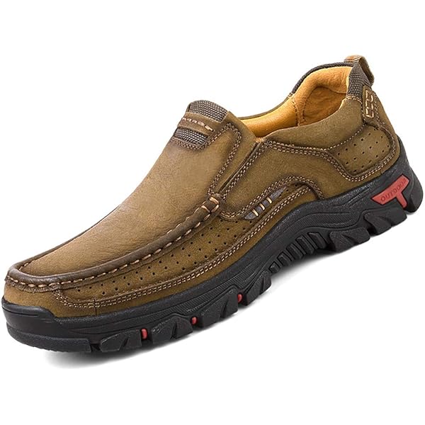 Eloshman Mens Loafers Slip On Loafer Leather Casual Walking Shoes