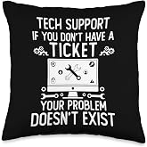Funny Tech Support Computer Engineer Throw Pillow