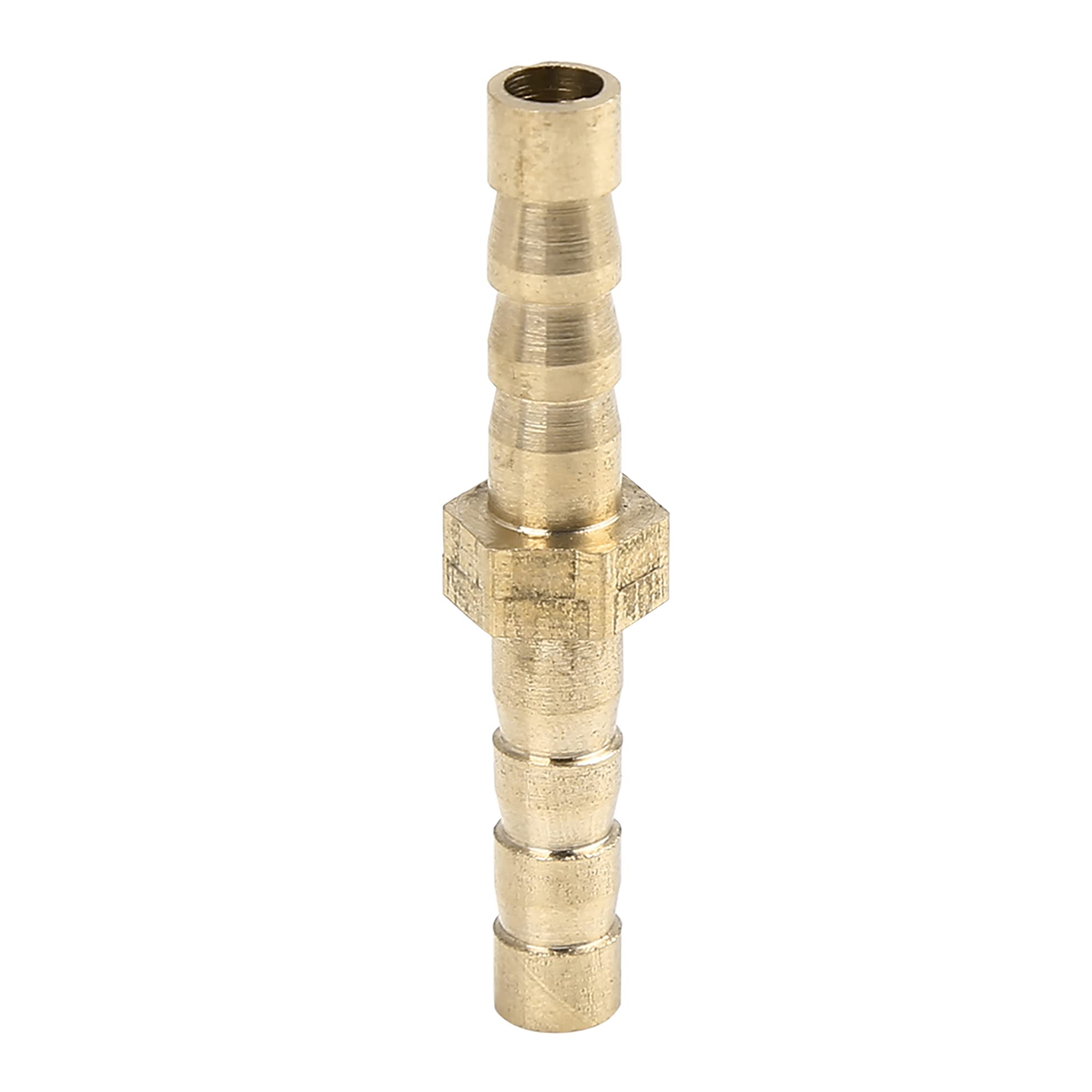 X AUTOHAUX 5mm Brass Barb Hose Fitting Straight Joiner for Air Water Gas Oil
