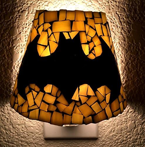5.5 inch x 5 inch Handcrafted Mosaic Bat Night light Shade