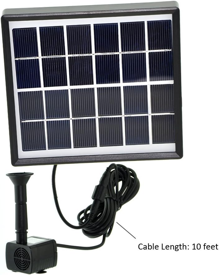 Lewisia Solar Bird Bath Fountain Pump Solar Powered Water Pump for Birdbath Small Pond Garden Decoration: Home & Kitchen