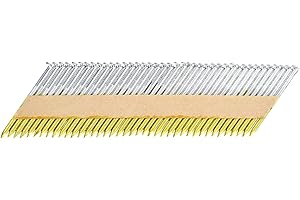 uxcell 1000Pcs 34 Degree 0.113" x 2" Framing Nails, Galvanized Carbon Steel Paper Collated Nails for Furniture/Constructions,