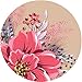 LUOLNH Slim Shockproof Clear Floral Pattern Soft Flexible TPU Back Cover Case Compatible with iPhone 6/6s [4.7 inch] -Pink Peony