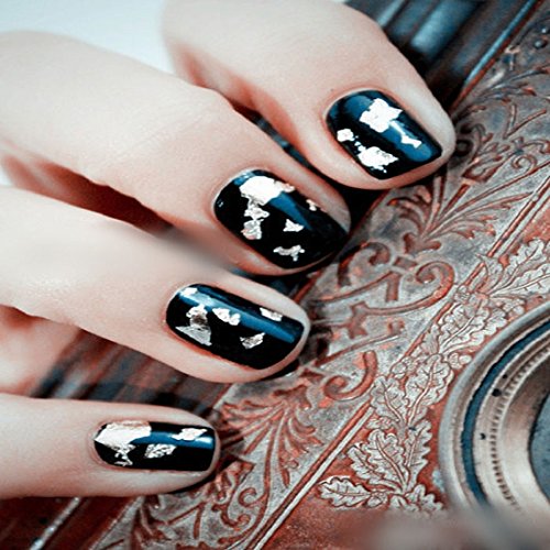Sannysis 12 PCS Nail Art Gold Silver Paillette Flake Chip Foil DIY Acrylic UV Gel Pager