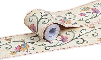 Amao 32 8feet Leaf Rattan Wallpaper Border Roll Self Adhesive Wall Borders Covering Kitchen Bathroom Bedroom Tiles Decor Sticker Amazon Com