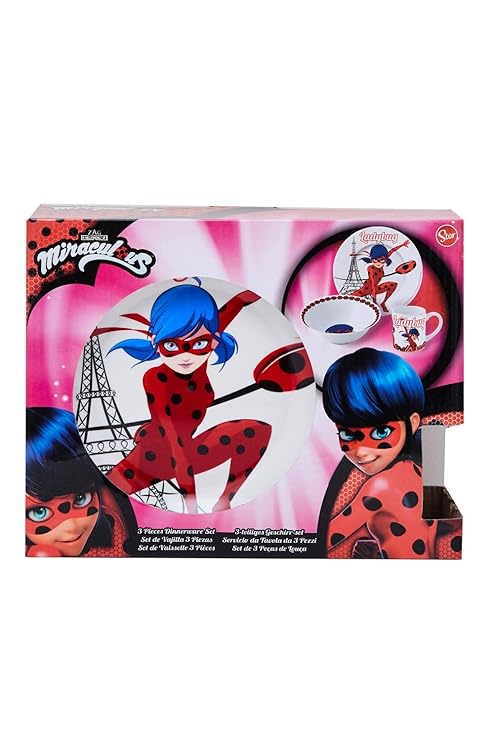 Juego de Desayuno Infantil Milagroso Ladybug de 3 Piezas Que ...