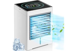 VEROSKY Portable Air Conditioners, Personal Evaporative Air Cooler with 3 Wind Speeds Touch Screen Small Air Conditioner Fan, Desktop Cooling Fan for Room, Bedroom, Office, Camping