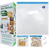 Daarcin Sous Vide Bags 20pcs 8.3x8.7in/21x22cm BPA Free Reusable Vacuum Sealer Bags Keep Food Fresh