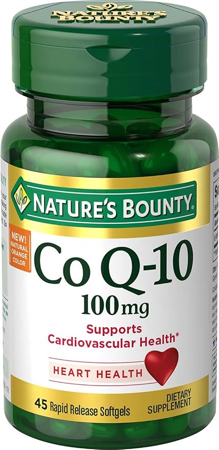 Nature's bounty coenzyme q10 100mg rapid release Soft Gel dietary supplement - 45 ct (074312048869)