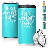 SANDJEST Best Aunt Ever Tumbler - 12oz 4-in-1