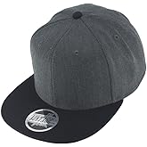 The Vintage Year Heather Wool Blend Flat Bill Adjustable Snapback Hats Baseball Caps