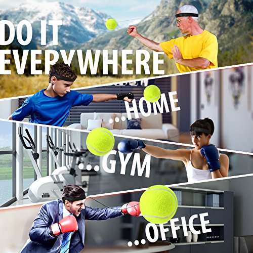 image for LOM Fight Ball Reflex, Boxing Ball, Red Blue Design, Boxing Equipment,