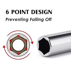 MIXPOWER 4PCS 1/4"Drive 8mm Deep&Shallow Socket, 6