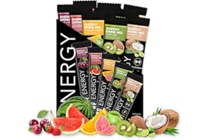 Clean Simple Eats Energy Drink Mix, with 100mg Caffeine, Variety Pack (10 Servings)