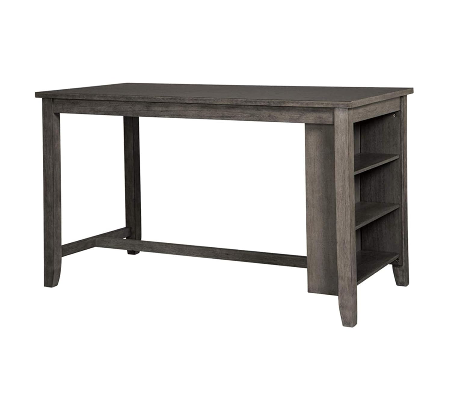 Wood & Style Furniture Caitbrook Rectangular Dining Room Counter Table, Dark Gray Home Office Commerial Heavy Duty Strong Décor