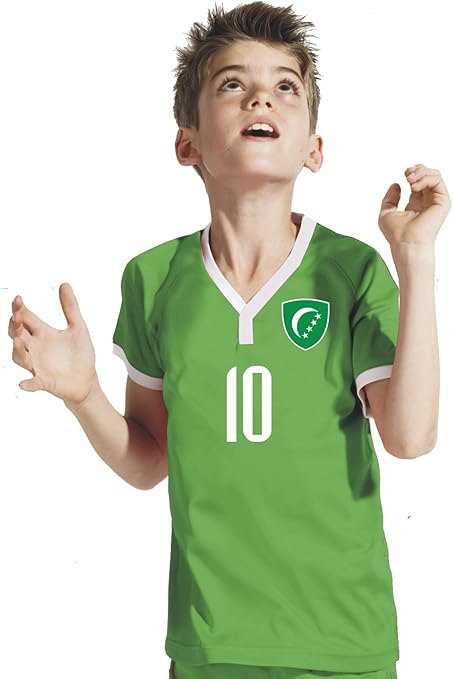 Aprom Sports Komores Ggg Wm 2018 Maillot De Football Pour Enfant Avec Short Et Chaussettes Amazon Fr Sports Et Loisirs