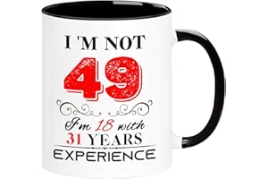 ERYUWOZA 1975 49th Birthday Mug for Women Men, Turning 49 Year Old Birthday Gifts for Mom, Dad, Grandma, Grandpa, Wife, Husband, Daughter, Sister, Best Friends, Coworkers, Her, Him, 11oz Coffee Cup