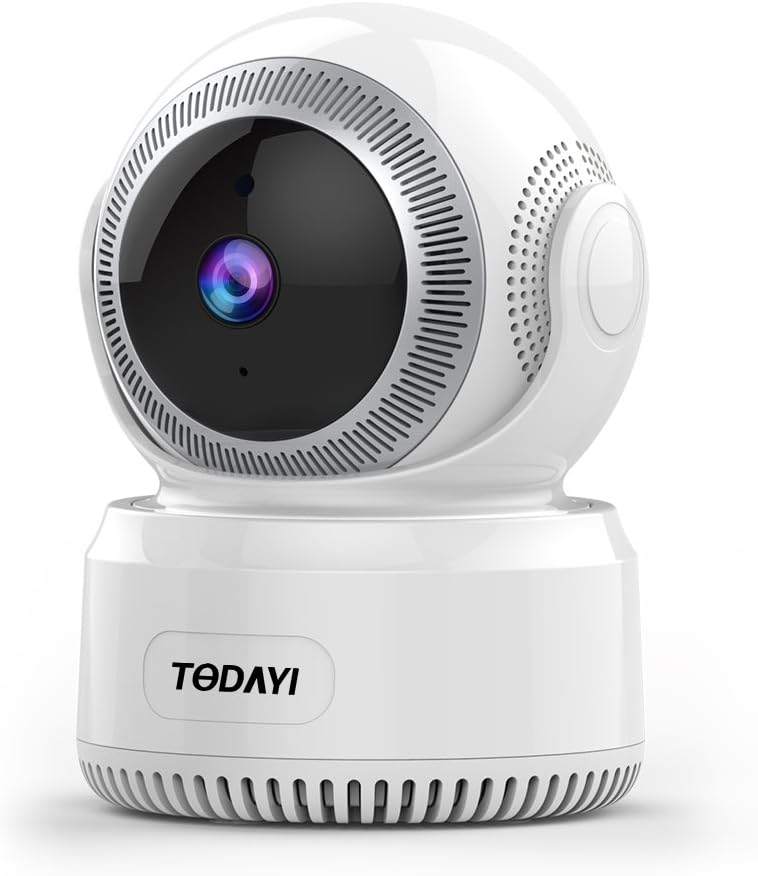 WiFi Camera, TODAYI HD Nanny Cam Baby Monitor IP Camera Wireless Surveillance Camera with Pan Tilt Motion Detection Two Way Audio and Night Vision